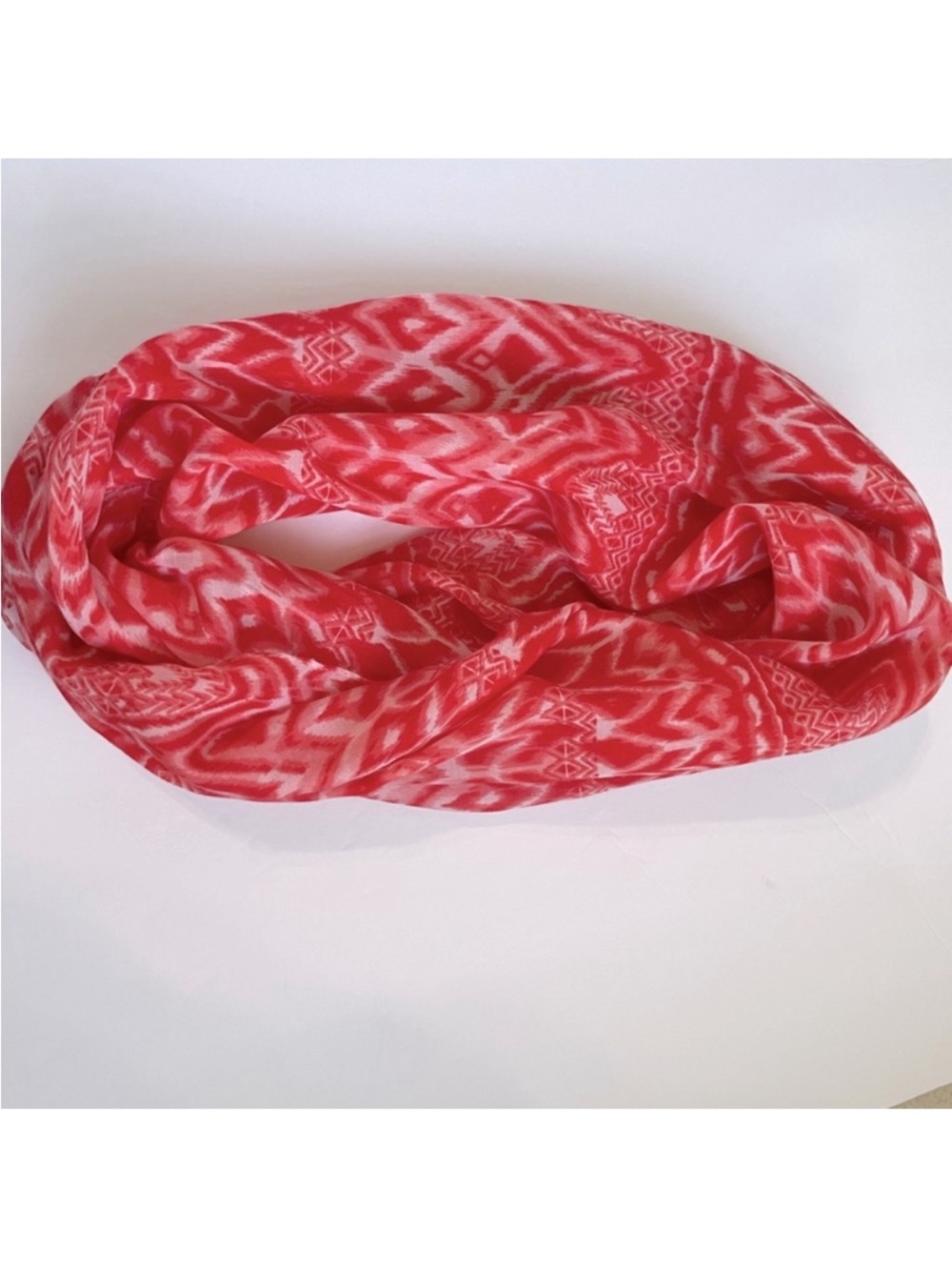 Hobby Lobby Infinity Scarf Lightweight Ikat Tribal Geometric Print Made in India
